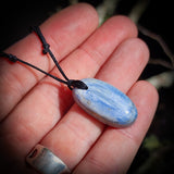 Natural Kyanite Oval Pendant Necklace (1BBB239)