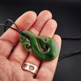 Natural NZ Jade Manaia Pendant Necklace (N2280)