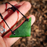 NZ Greenstone Pounamu Pendant Necklace (N1040)