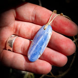 Natural Kyanite Oval Pendant Necklace (1BBB226)