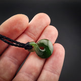 Natural Jade Pikorua Twist Pendant Necklace (N2177)