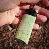 NZ Greenstone Pounamu Toki Pendant Necklace (N1019)