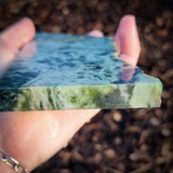 489g Raw Nephrite Jade Carving Slice (R14B685)