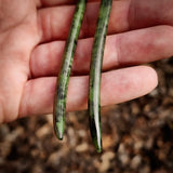 Natural Jade Curved Drop Hook Earrings (N1135)