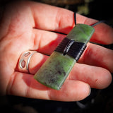 NZ Greenstone Pounamu Toki Pendant Necklace (N450)