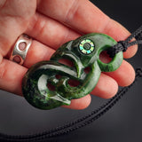 Natural Jade Manaia Pendant Necklace (N2155)
