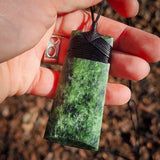 NZ Greenstone Pounamu Toki Pendant Necklace (N1036)