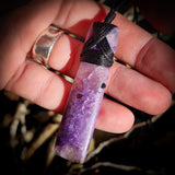 Natural Charoite Toki Pendant Necklace (1BBB315)