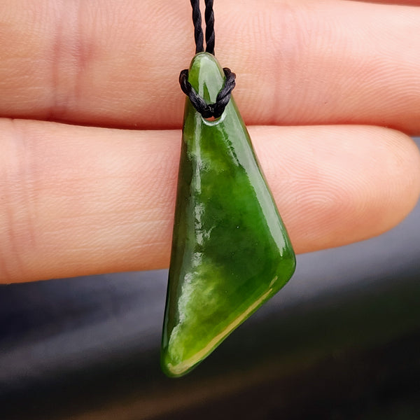 Natural Greenstone Pendant Necklace (AJJC2416)
