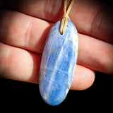 Natural Kyanite Oval Pendant Necklace (1BBB226)
