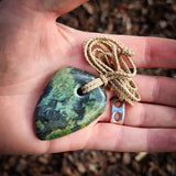 Natural Jade Freeform Pendant Necklace (N1172)