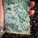 638g Raw Nephrite Jade Carving Slice (R14B692)