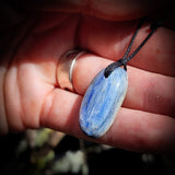 Natural Kyanite Oval Pendant Necklace (1BBB239)