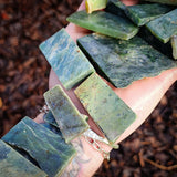 501g Raw NZ Greenstone Pounamu Carving Slices / Offcuts (R14B647)