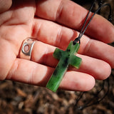 Natural Jade Cross Pendant Necklace (N2116)