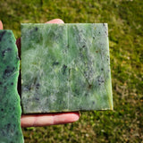 858g Raw Nephrite Jade Carving Slices Jade Slabs (R14B800)