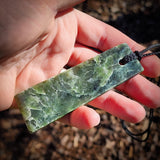 NZ Greenstone Pounamu XL Toki Pendant Necklace (N1088)