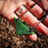 NZ Greenstone Pounamu Pendant Necklace (N1040)