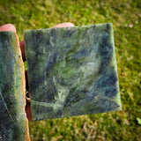 911g Raw Nephrite Jade Carving Slices Jade Slabs (R14B801)