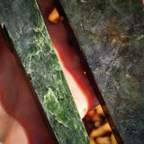1KG Raw NZ Greenstone Pounamu Nephrite Carving Slices (R14B624)