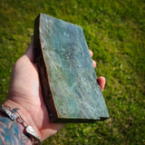 795g Raw Nephrite Jade Carving Slice Jade Slab (R14B803)