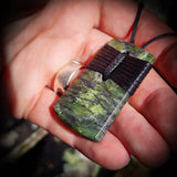 NZ Greenstone Pounamu Toki Pendant Necklace (N613)