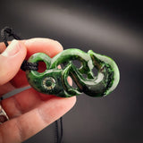 Natural Jade Manaia Pendant Necklace (N2155)