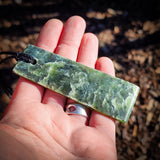 NZ Greenstone Pounamu XL Toki Pendant Necklace (N1088)