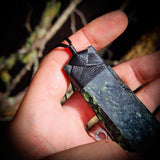 NZ Greenstone / Pounamu Toki Pendant Necklace (N673)