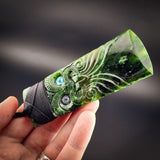 Natural Jade Tiki Toki Pendant Necklace (N2257)