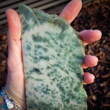 638g Raw Nephrite Jade Carving Slice (R14B692)