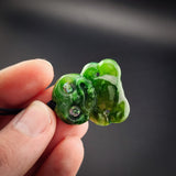 Natural Jade Small Tiki Pendant Necklace (N2269)