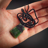 Natural Jade Toki Pendant Necklace (N2252)