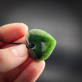 Natural Jade Heart Pendant Necklace (N2181)