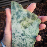 489g Raw Nephrite Jade Carving Slice (R14B685)