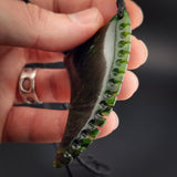 Natural Jade Notched Niho Pendant Necklace (N2284)