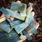 501g Raw NZ Greenstone Pounamu Carving Slices / Offcuts (R14B647)