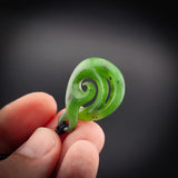 Natural Jade Koru Twist Pendant Necklace (N2204)