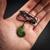 Natural Jade Small Manaia Pendant Necklace (N2277)