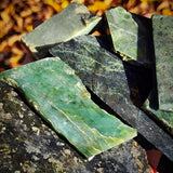 1KG Raw NZ Greenstone Pounamu Nephrite Carving Slices Offcuts (R14B622)