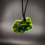 Natural Jade Small Hei Tiki Pendant Necklace (N2259)