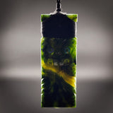 Natural Jade Tiki Toki Pendant Necklace (N2257)