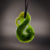 Natural Jade Manaia Pendant Necklace (N2210)