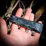 NZ Greenstone / Pounamu Toki Pendant Necklace (N673)