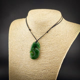 Natural Jade Double Koru Pendant Necklace (N2207)