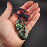 Natural Jade Manaia Pendant Necklace (N2190)