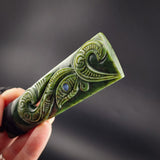 Natural Jade XL Manaia Toki Pendant Necklace (N2275)