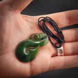 Natural Jade Manaia Pendant Necklace (N2210)