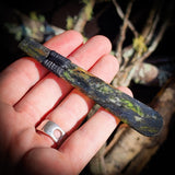 NZ Greenstone Pounamu Toki Pendant Necklace (N706)