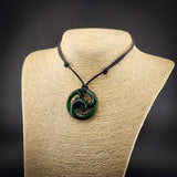 Natural Jade Triple Koru Pendant Necklace (N2222)